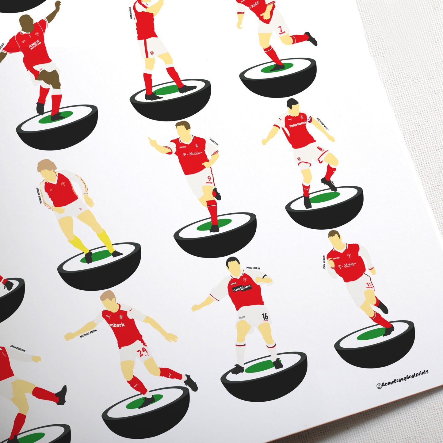 Rotherham United Subbuteo Print