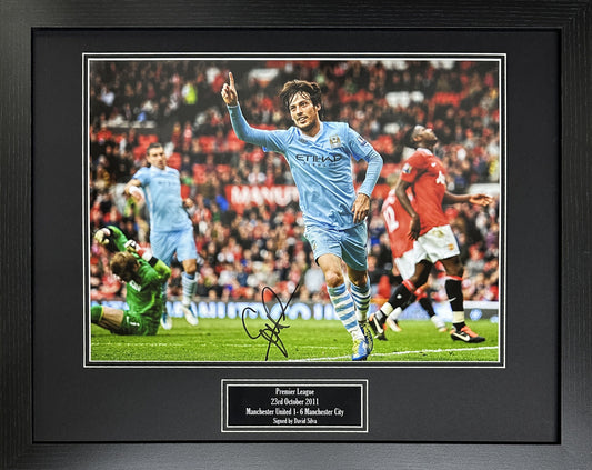David Silva Manchester City Signed Photo
