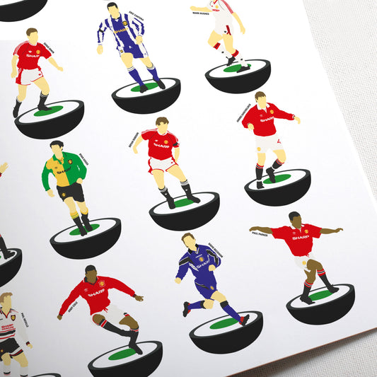 Manchester United 1990’s Subbuteo Print
