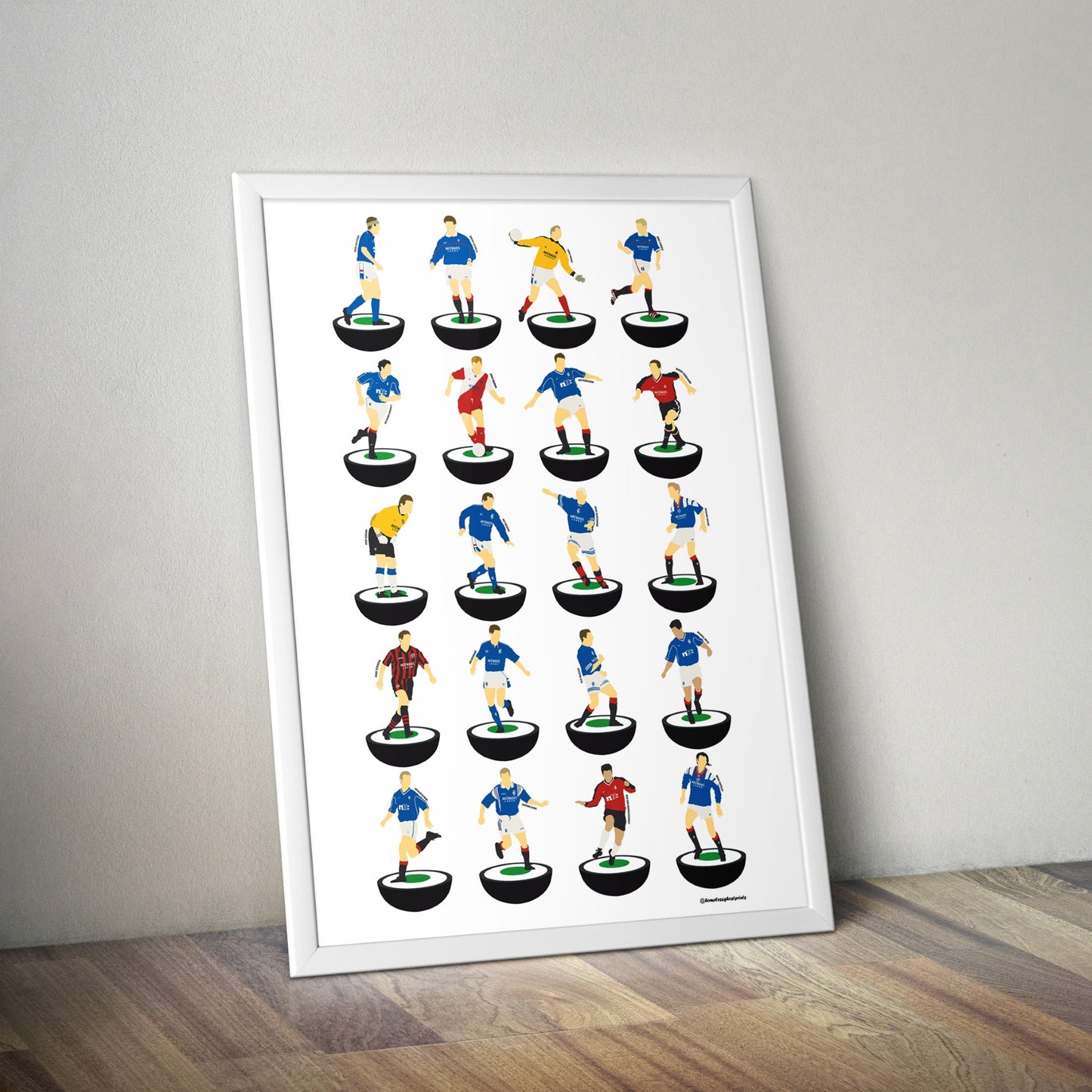 Glasgow Rangers 1990s Subbuteo Print