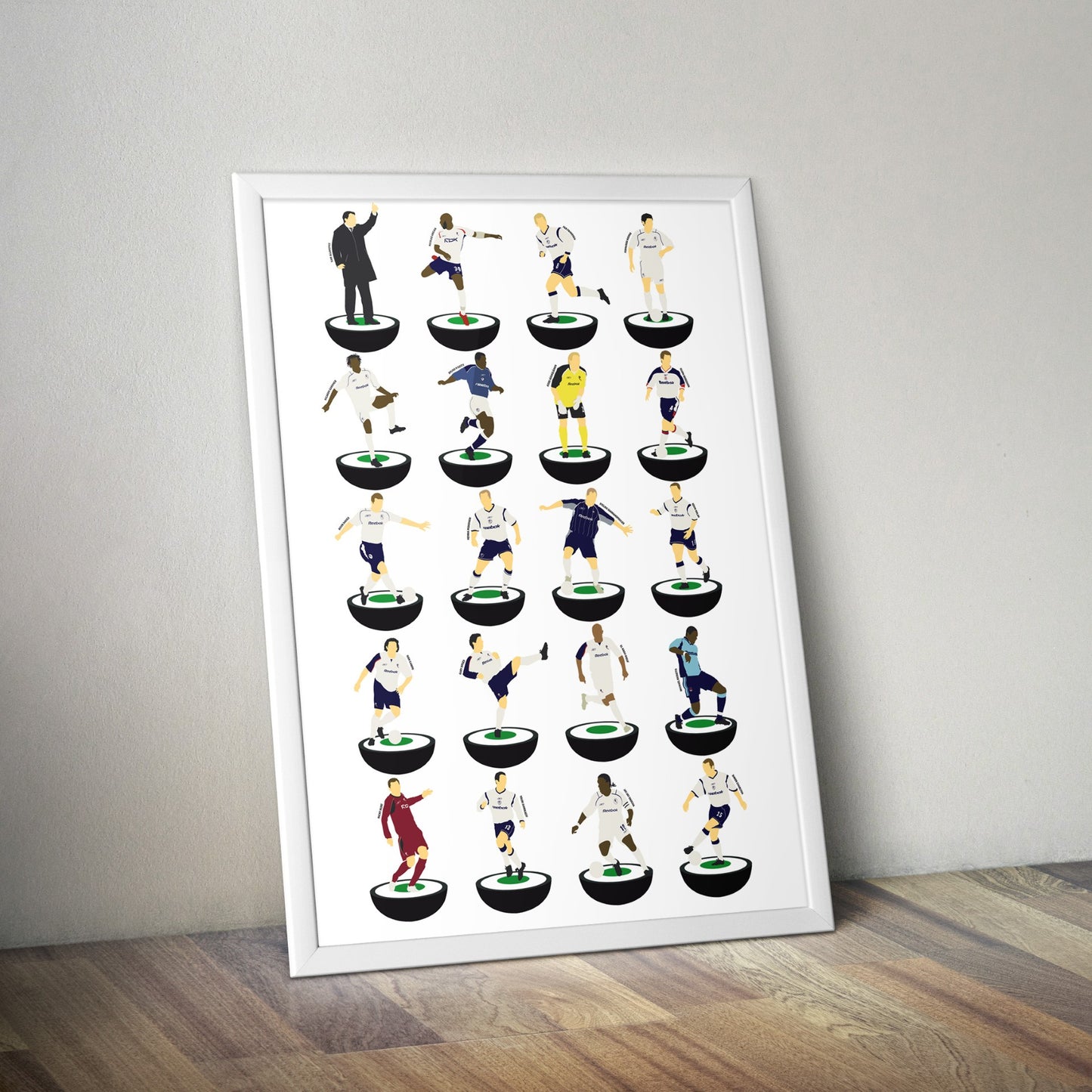 Bolton Wanderers Sam Allardyce years Subbuteo Print