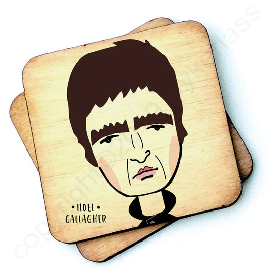 Noel Gallagher Wooden Coasters