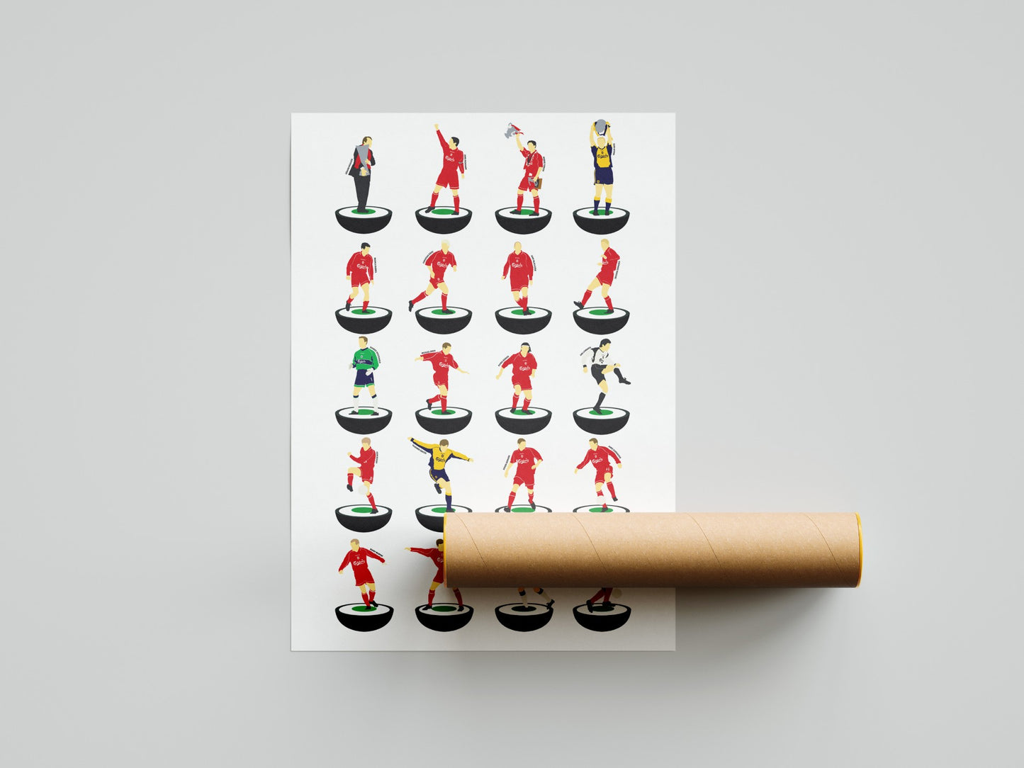 Liverpool Treble 2001 Subbuteo Print
