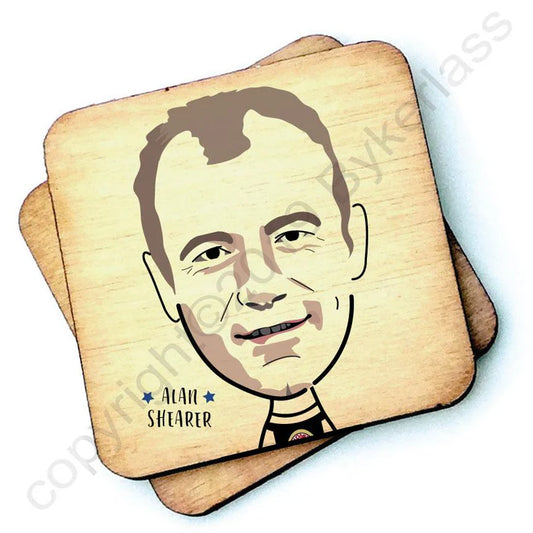 Alan Shearer Wooden Coasters