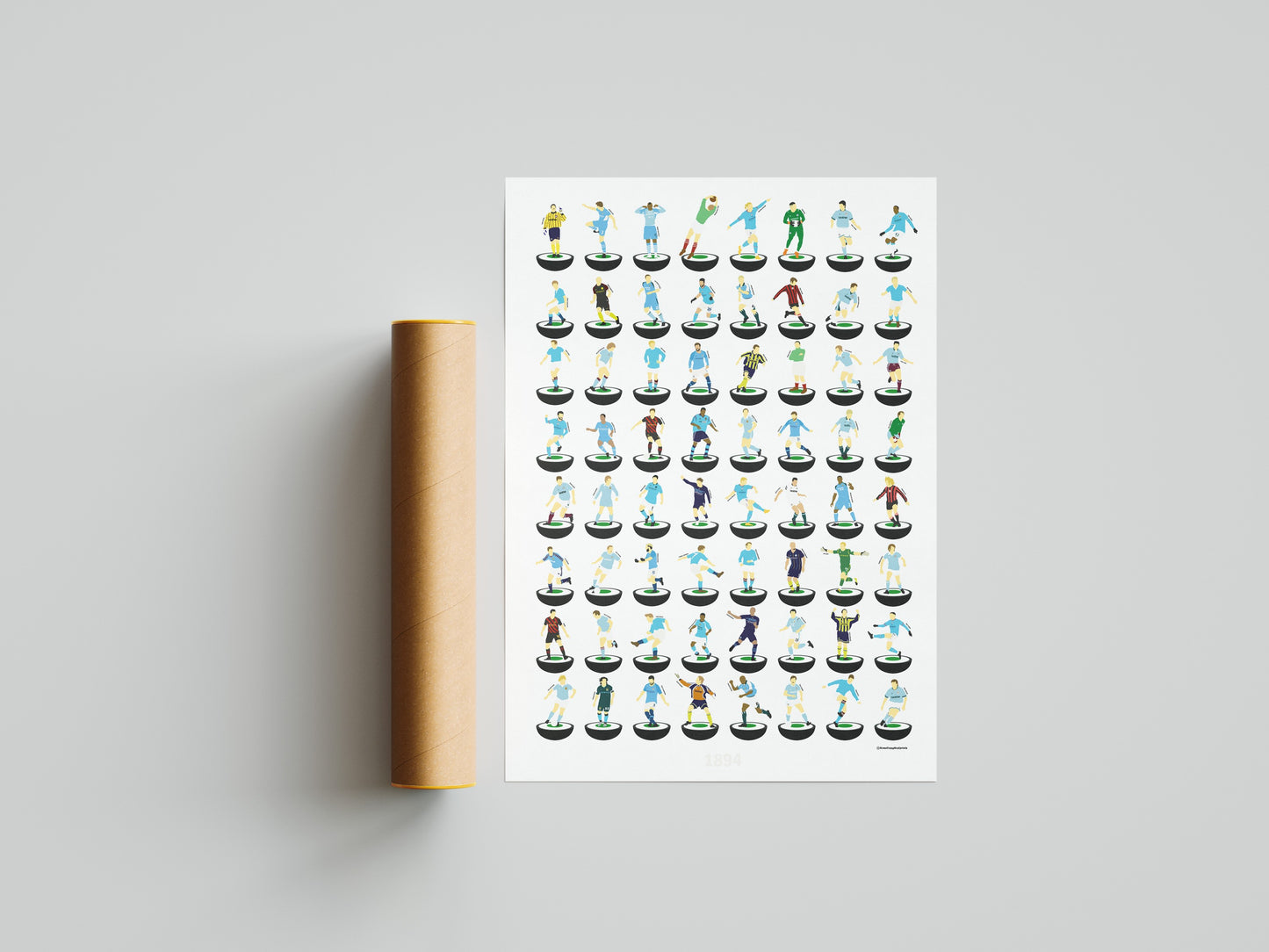 Manchester City 1894 Subbuteo Print