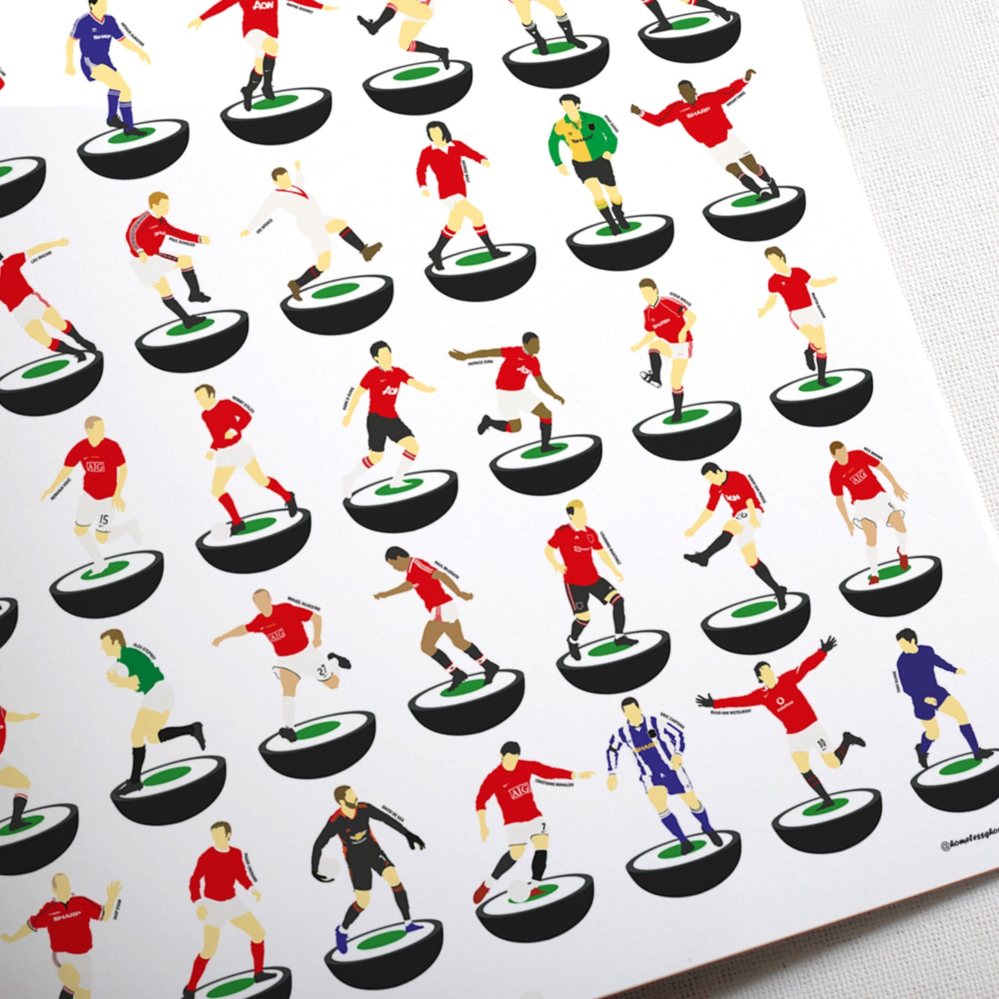 Manchester United 1878 Subbuteo Print