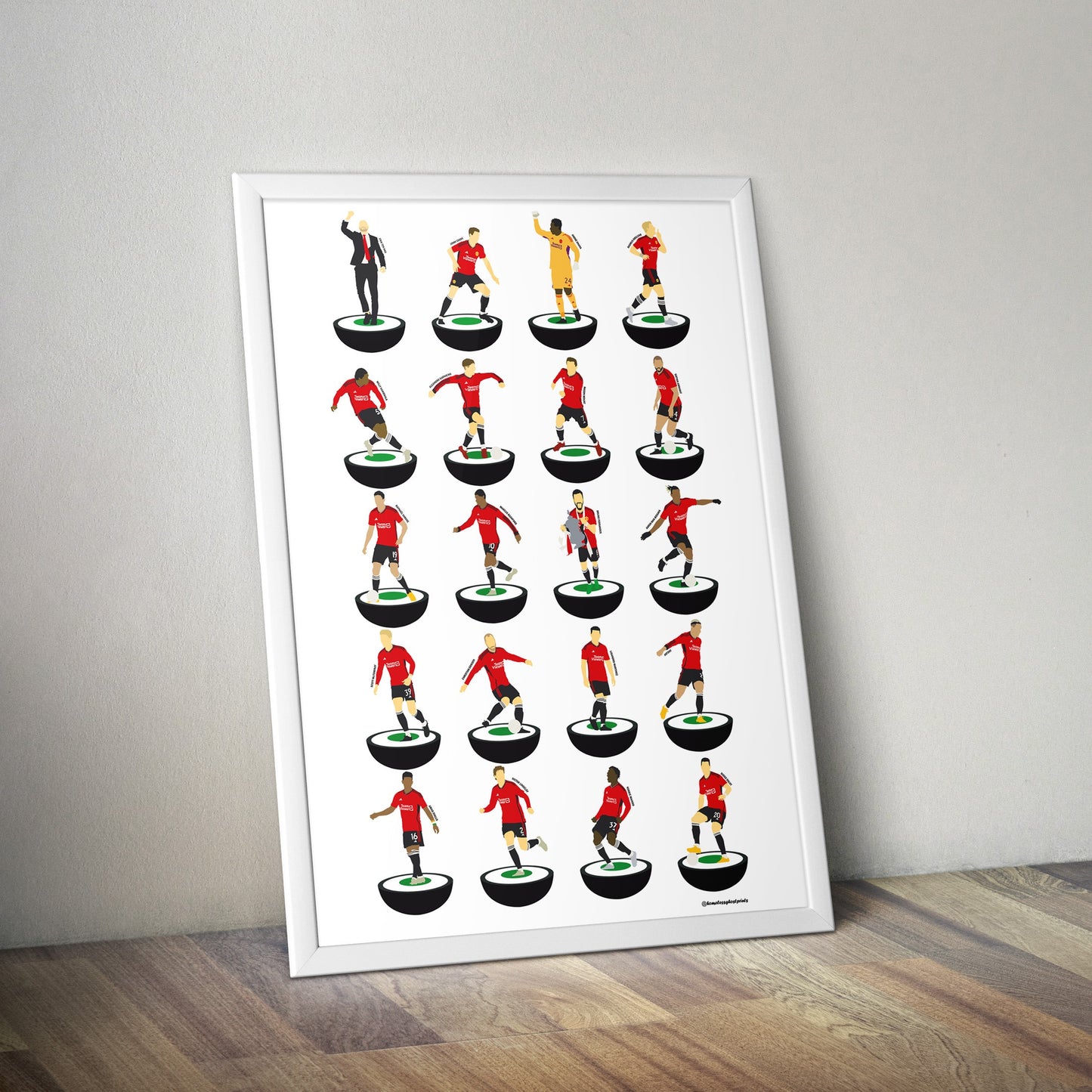 Manchester United FA Cup 2024 Subbuteo Prints