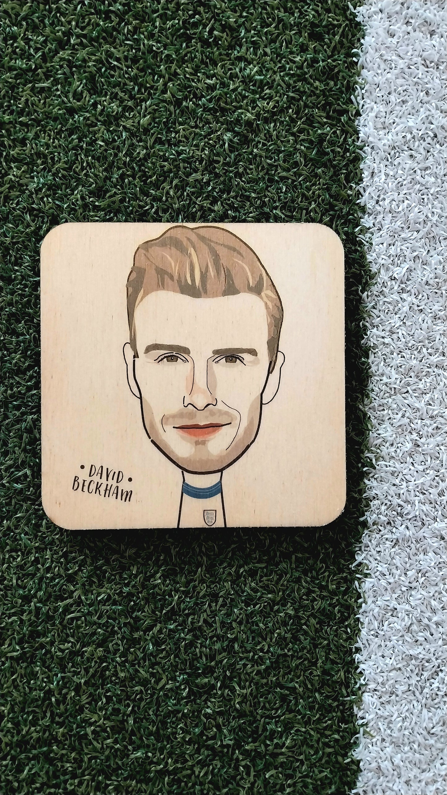 David Beckham Wooden Coasters