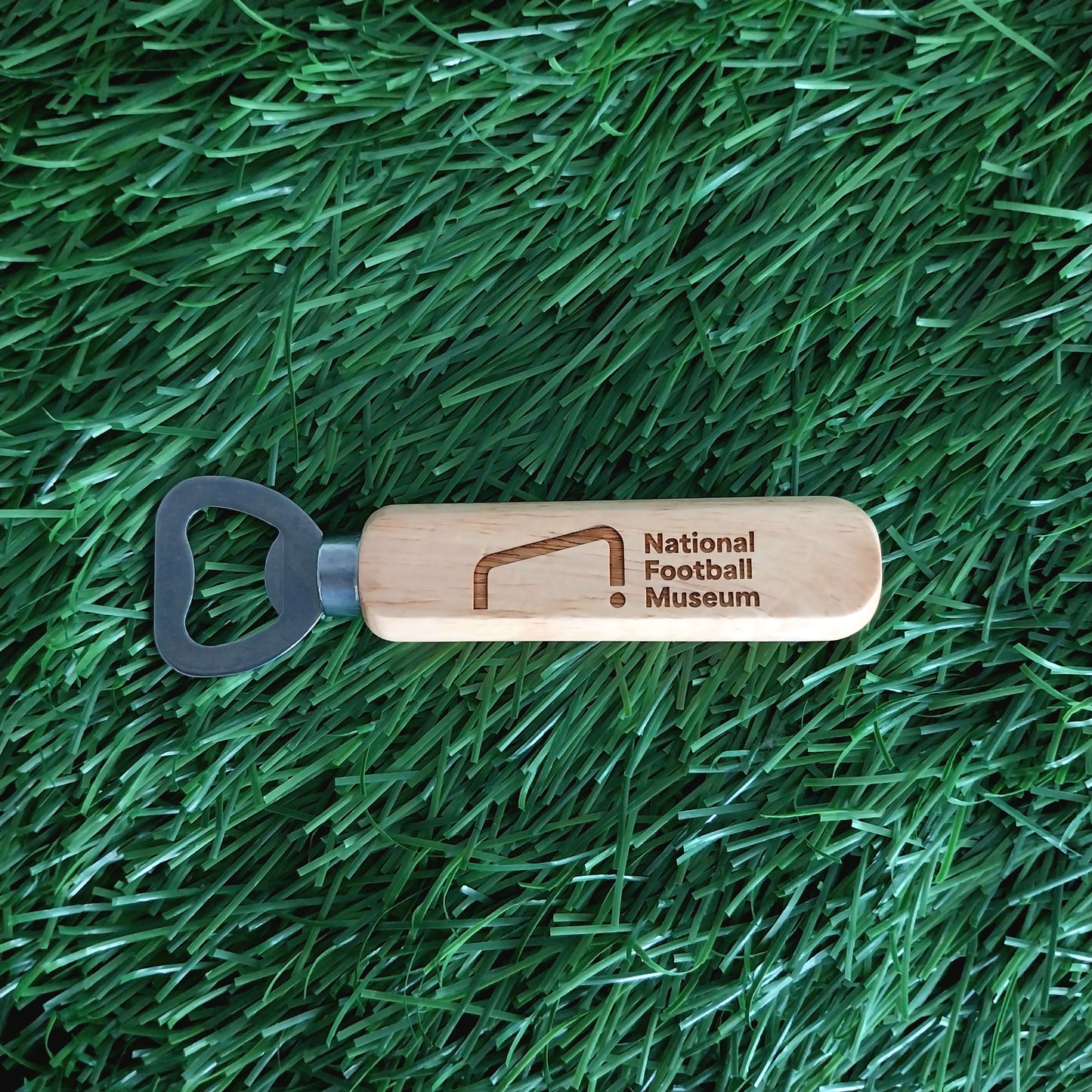 National Football Museum Engraved Wooden Bottle Opener