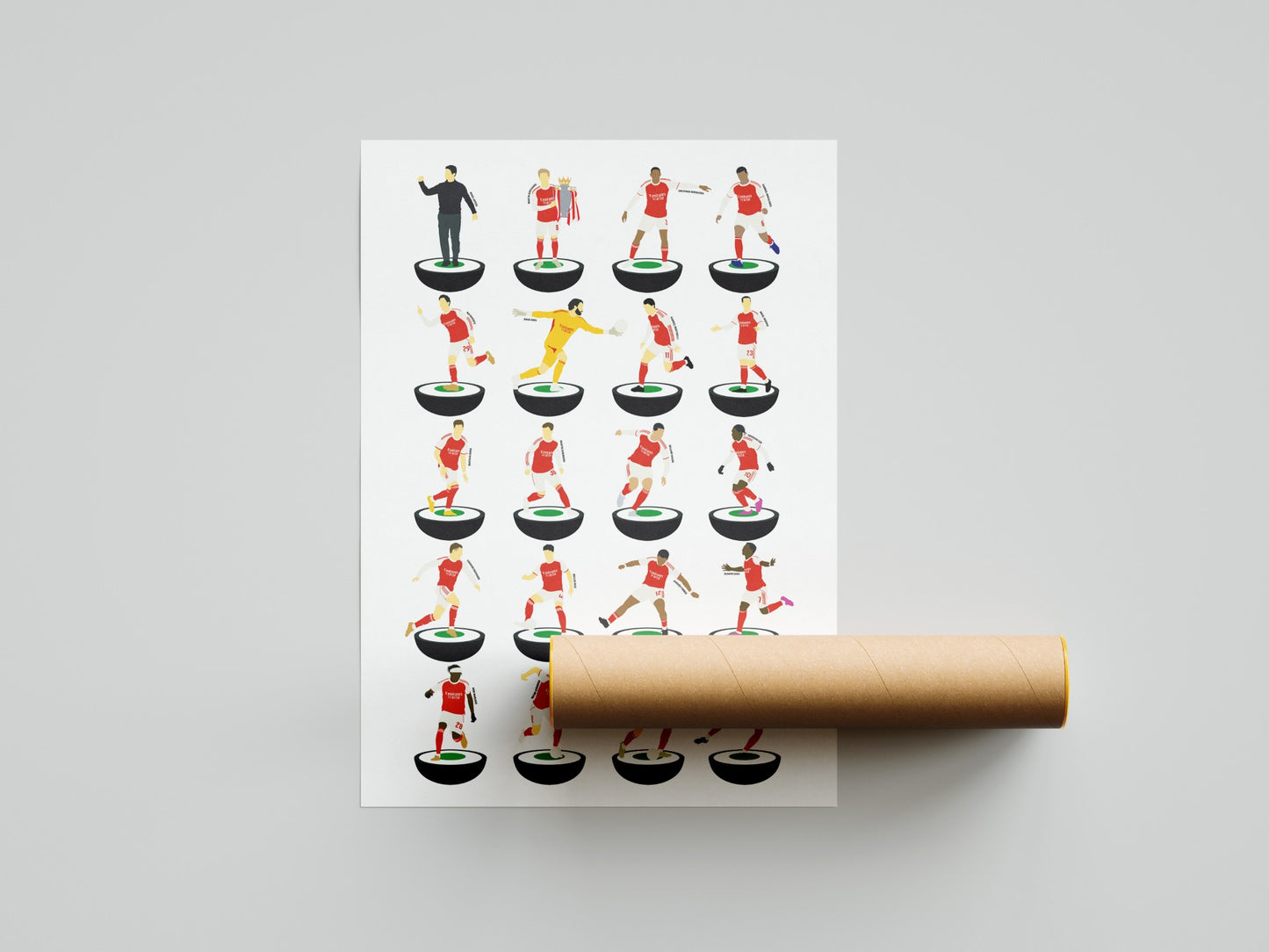 Arsenal Champions 2025 - 2026 Subbuteo Print