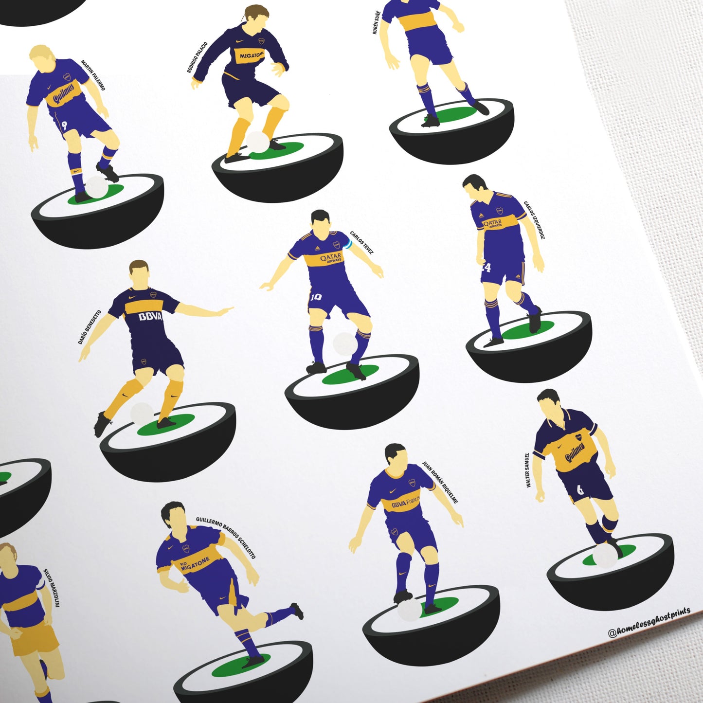 Boca Juniors Subbuteo Print