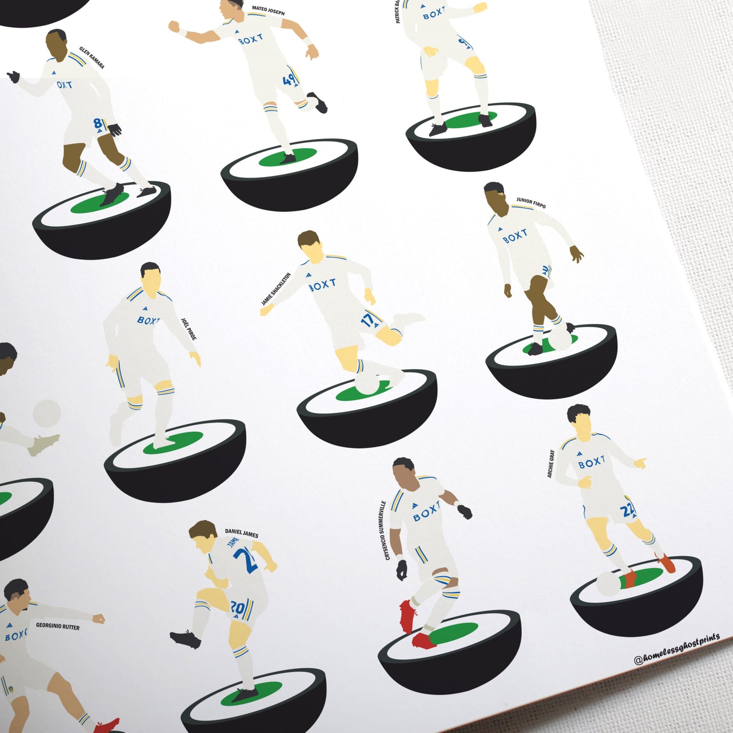 Leeds United 2023-24 Subbuteo Print