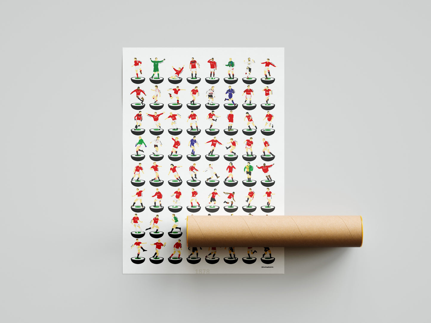 Manchester United 1878 Subbuteo Print