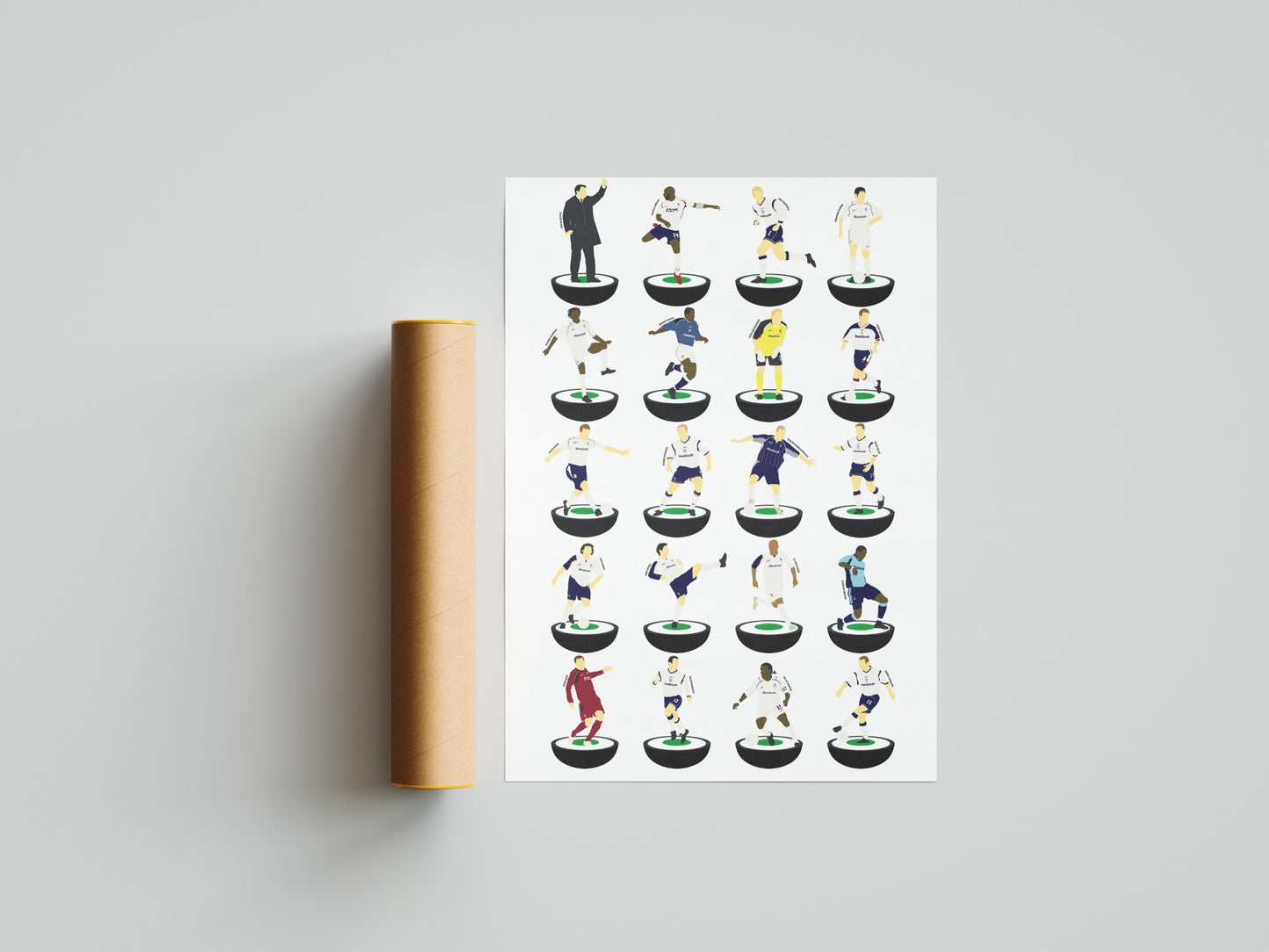 Bolton Wanderers Sam Allardyce years Subbuteo Print