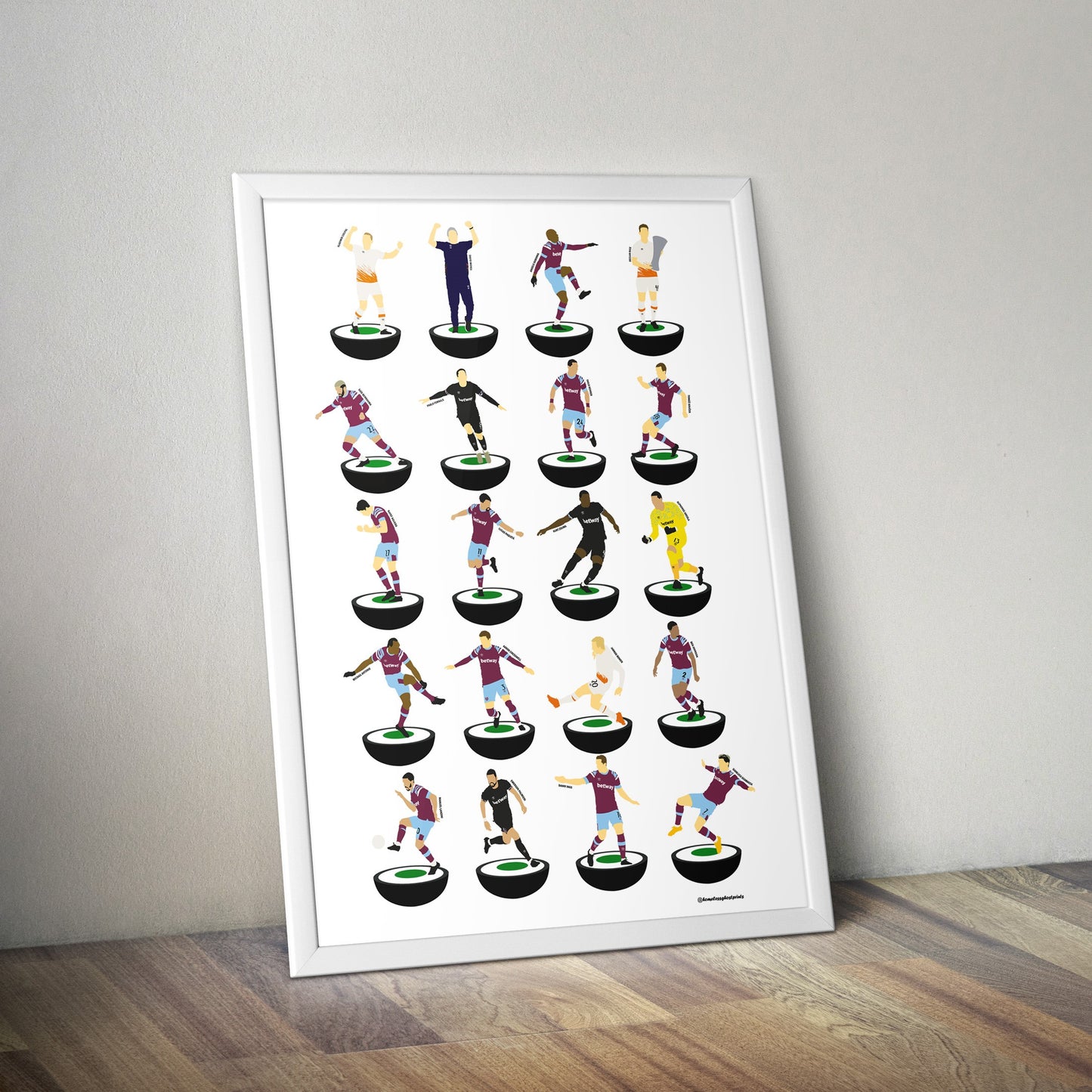 West Ham 2023 League Title Subbuteo Print