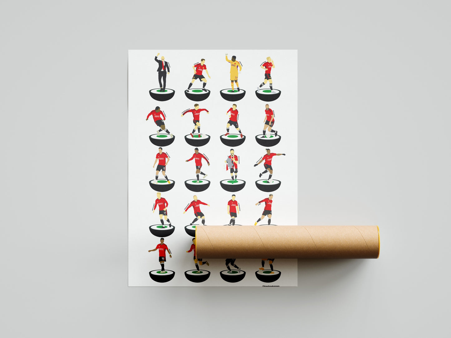 Manchester United FA Cup 2024 Subbuteo Prints