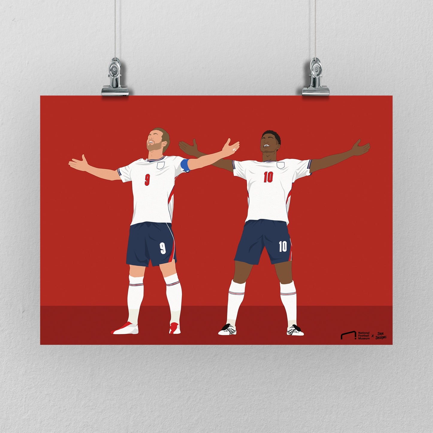 Kane and Bellingham England Print - DanDesignsGB