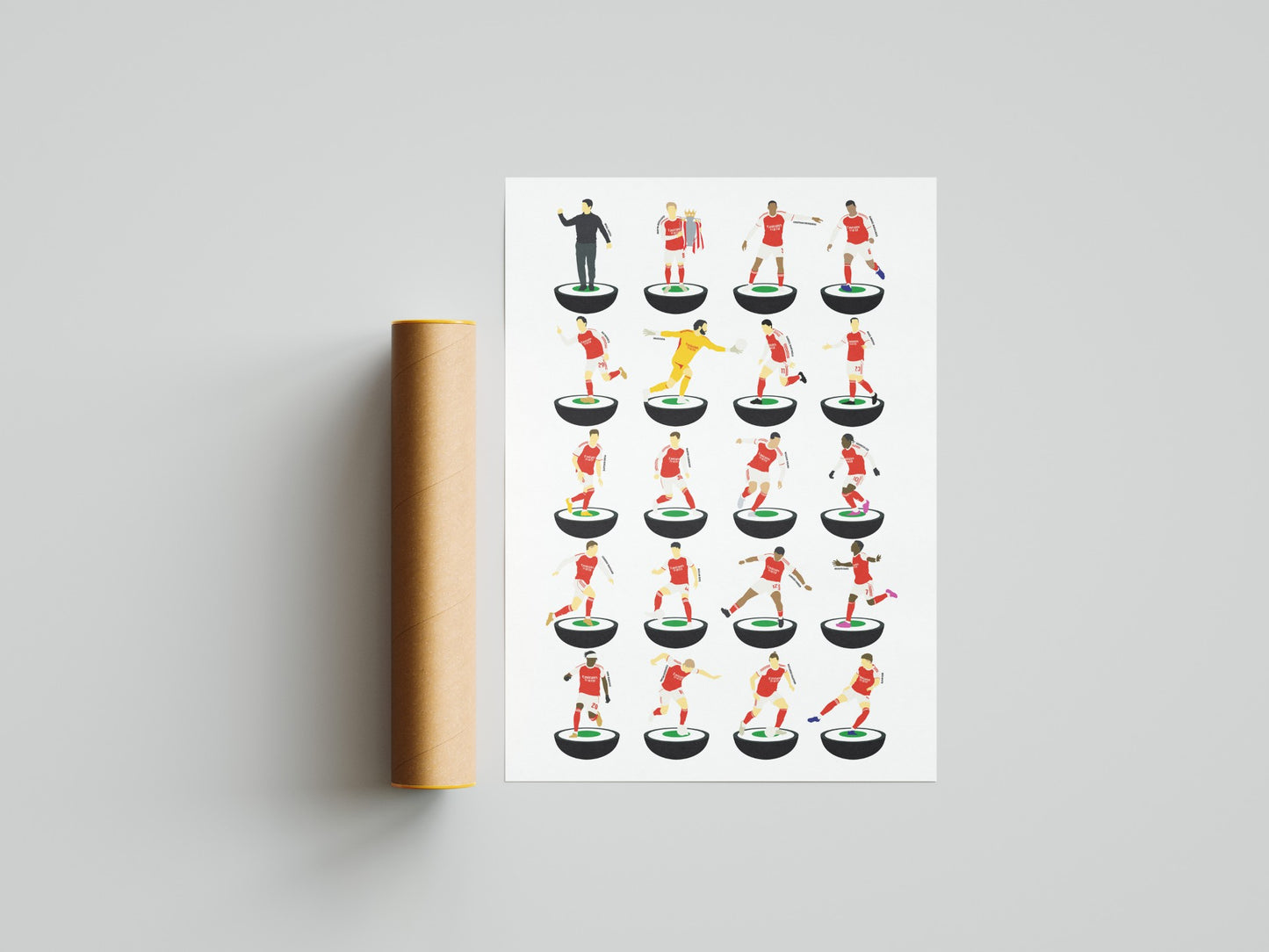 Arsenal Champions 2025 - 2026 Subbuteo Print