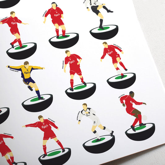 Liverpool Treble 2001 Subbuteo Print