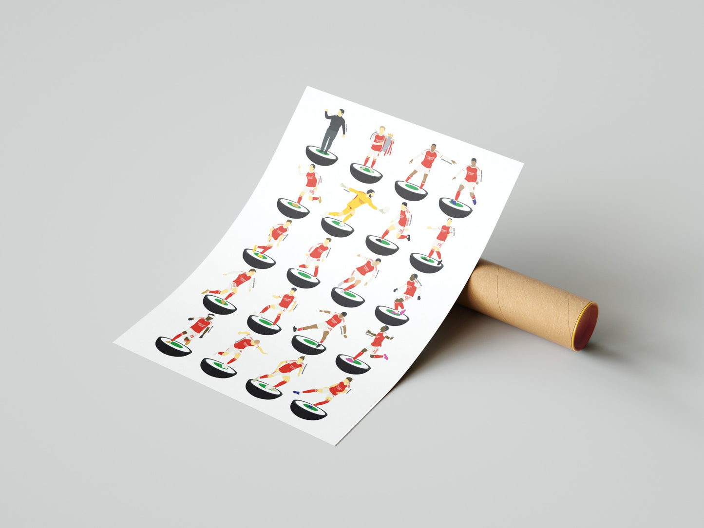 Arsenal Champions 2025 - 2026 Subbuteo Print