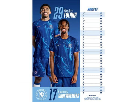 Chelsea 2025 Calendar - A3