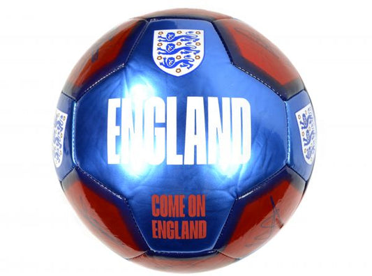 England Metallic Red and Blue Signature Football