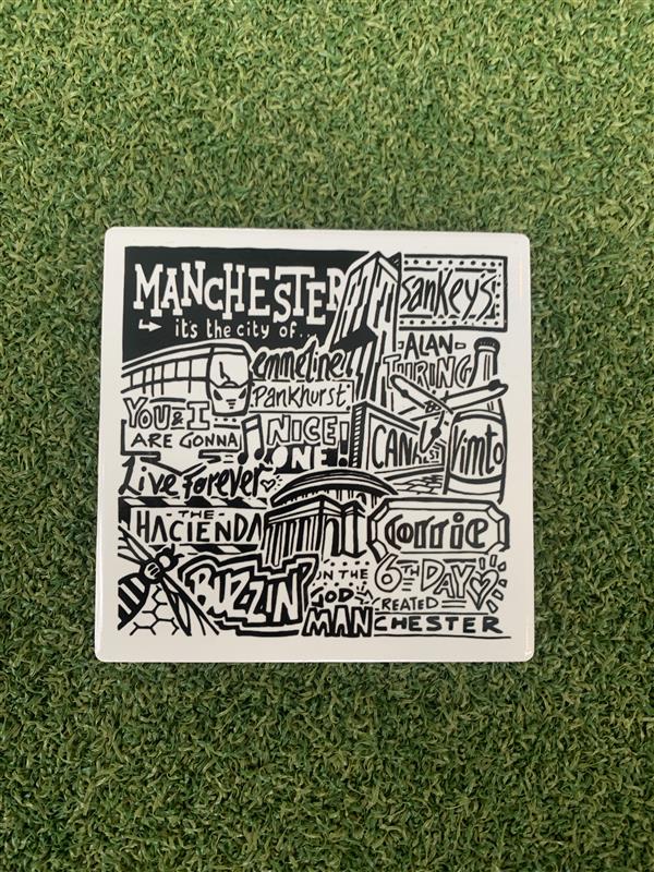 Manchester Cityscape Ceramic Coaster