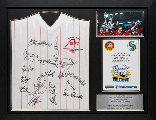 Aberdeen 1986 shirt signed by 16 