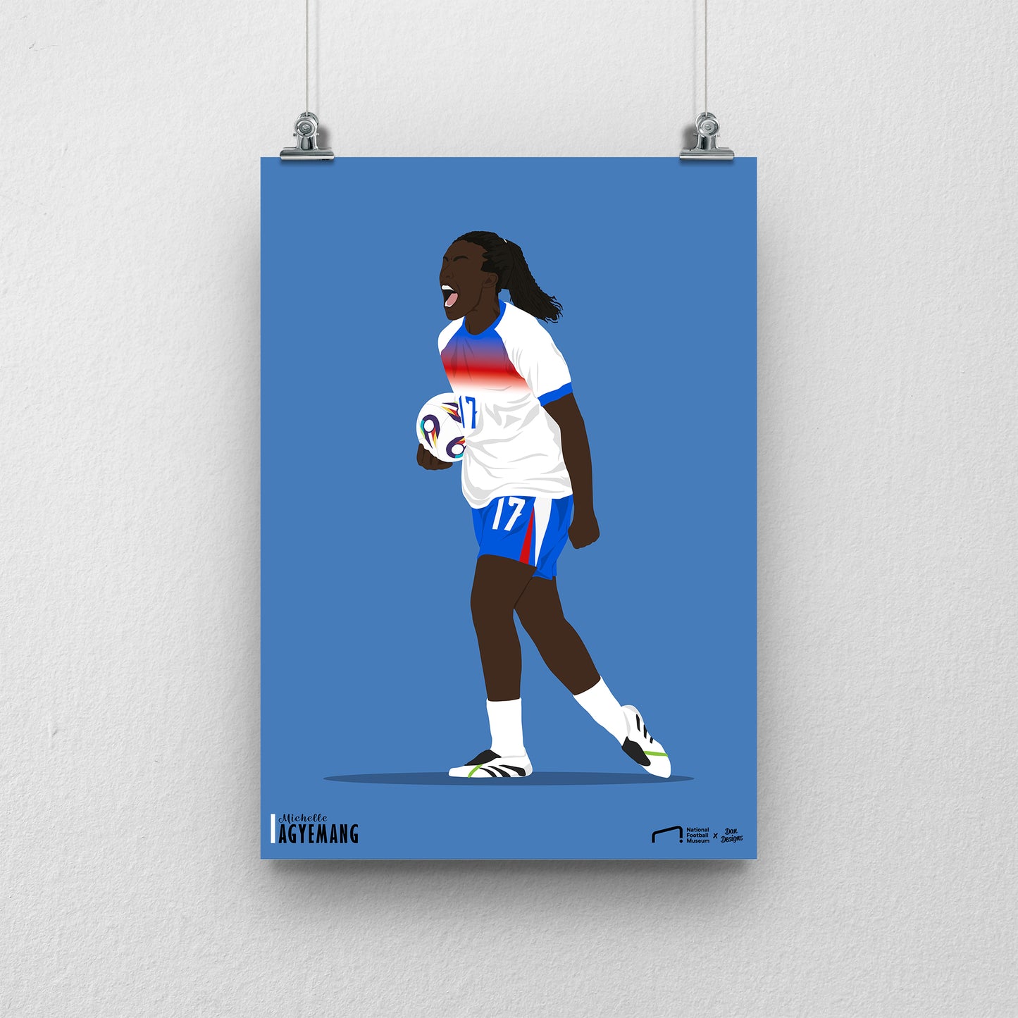 Michelle Agyemang England Print - DanDesignsGB