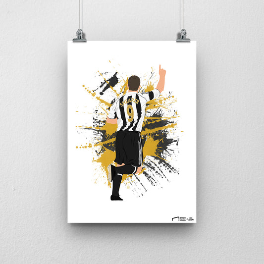 Alan Shearer Newcastle Print - DanDesignsGB