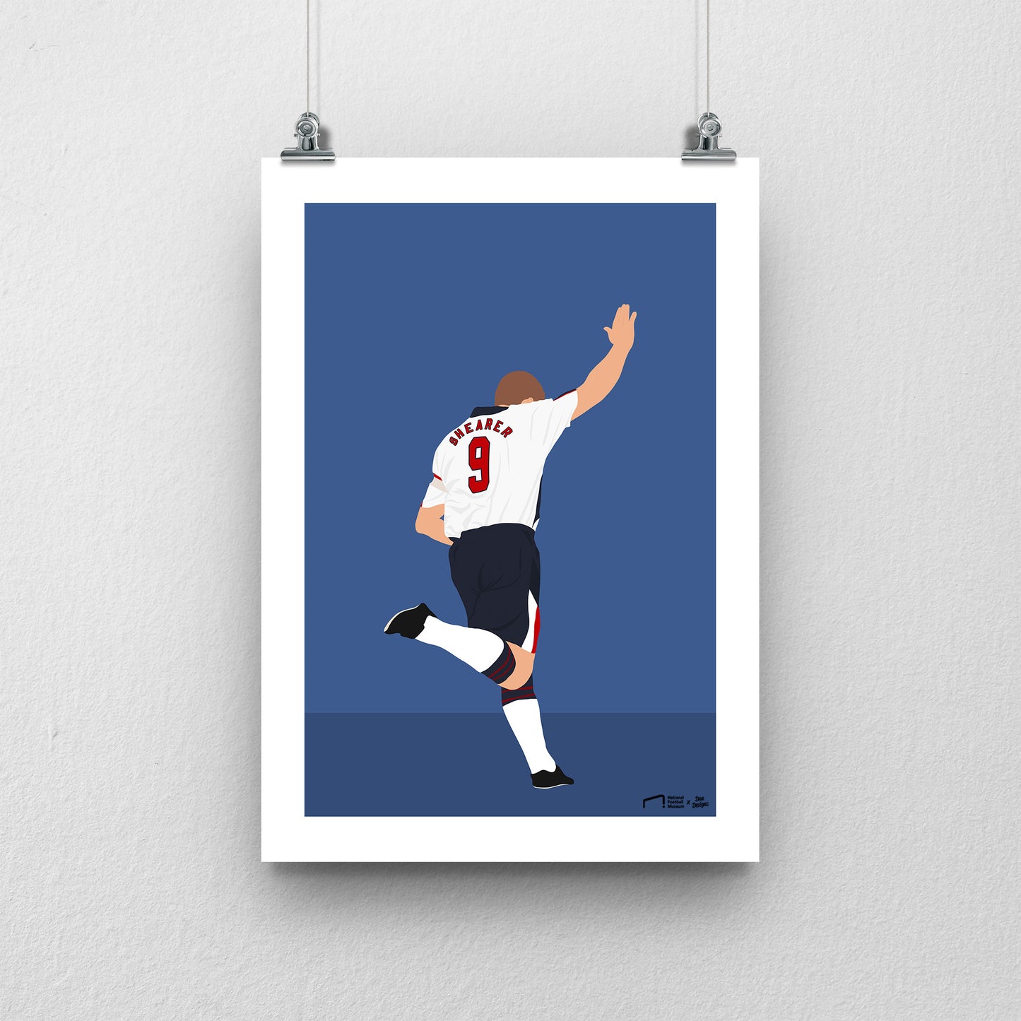 Alan Shearer England Print - DanDesignsGB