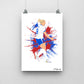 Alessia Russo EURO A3 EURO 2025 Art Print - DanDesignsGB