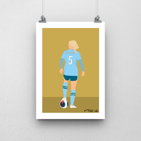 Alex Greenwood Manchetser City Print - DanDesignsGB