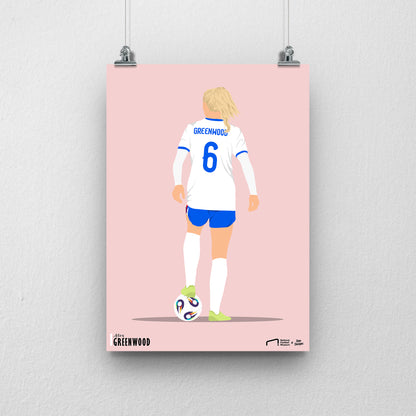 Alex Greenwood EURO A3 EURO 2025 Art Print - DanDesignsGB