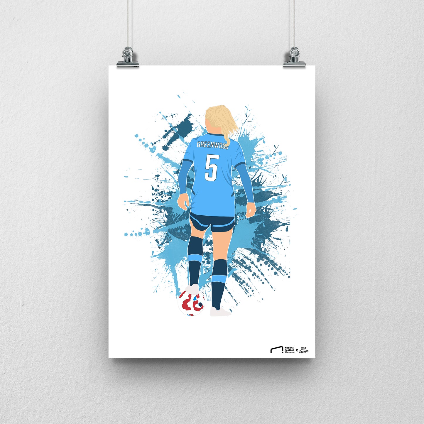 Alex Greenwood Manchetser City Print - DanDesignsGB