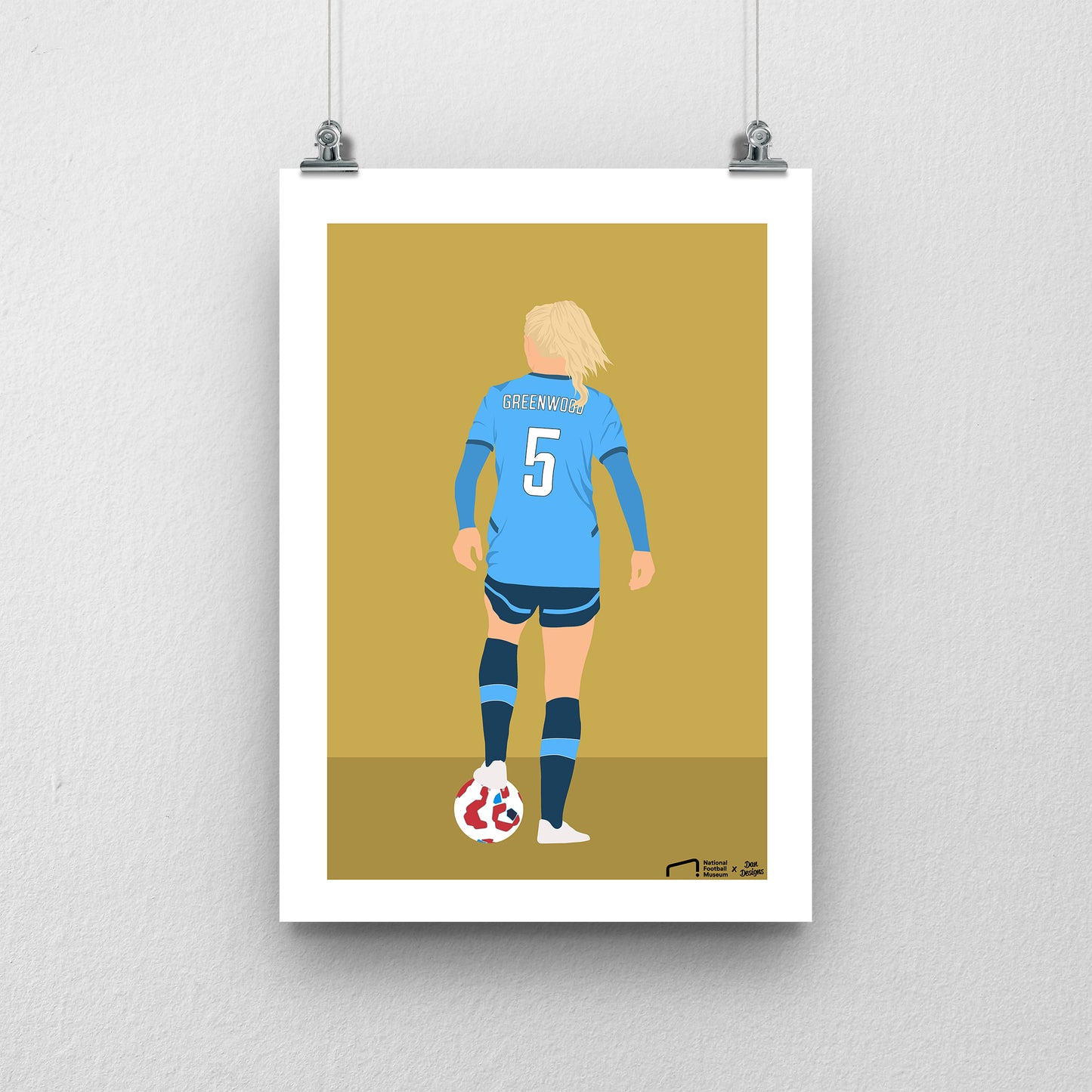 Alex Greenwood Manchetser City Print - DanDesignsGB