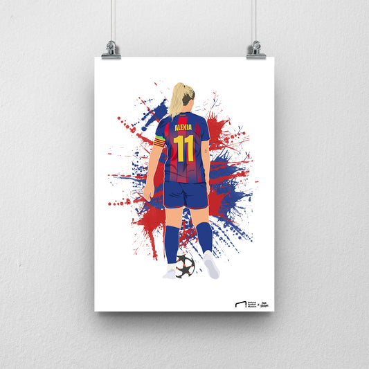 Alexia Putellas Barcelona Print - DanDesignsGB