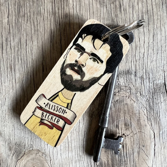 Alisson Becker Wooden Keyring