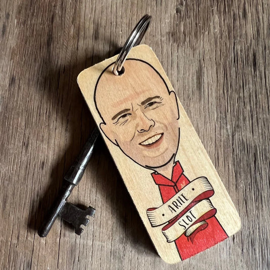 Arne Slot Wooden Keyring