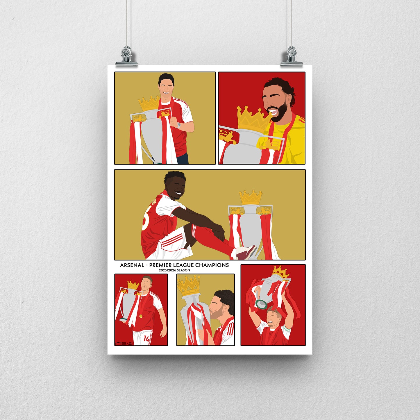 Arsenal Champions 25/26 Print - DanDesignsGB