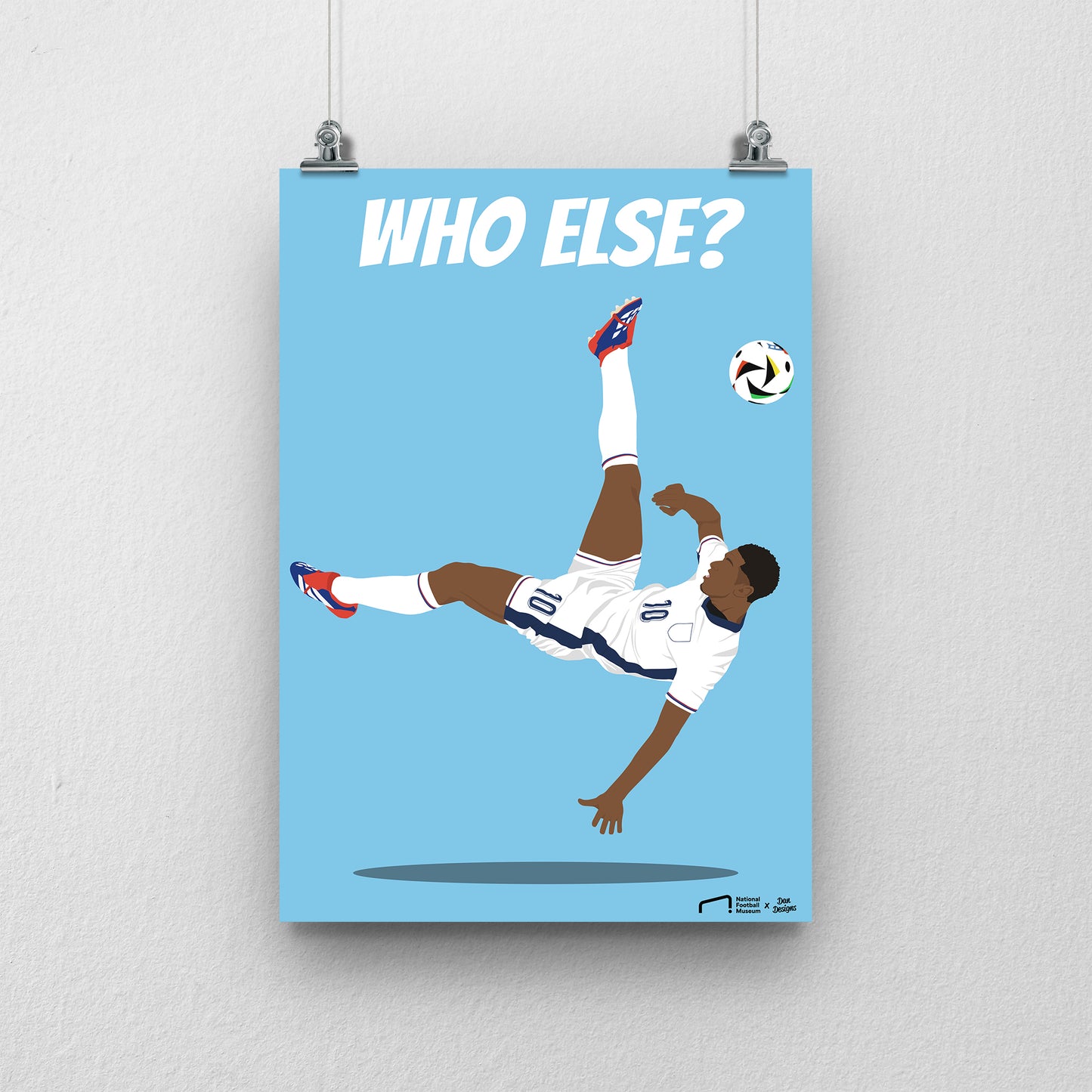 Jude Bellingham Overhead Kick England Print  - DanDesignsGB