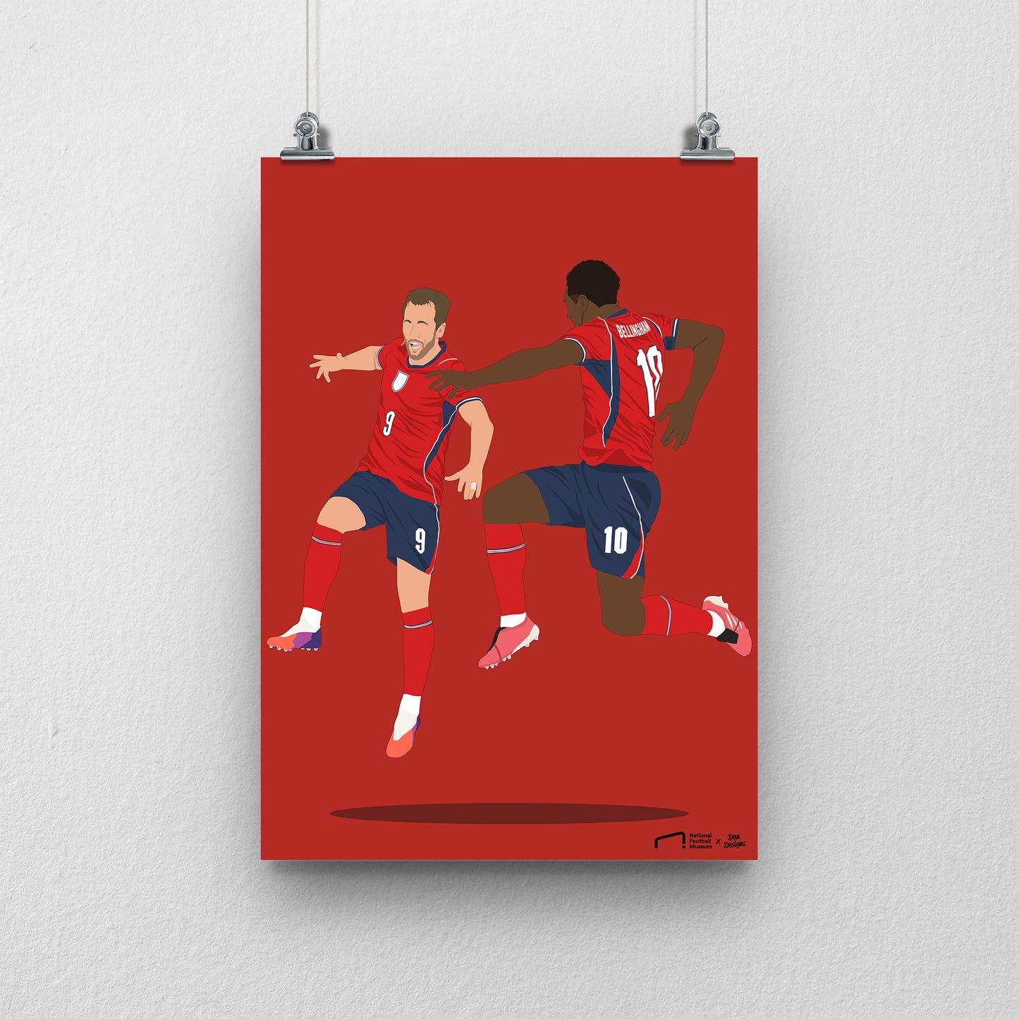 Kane and Bellingham England Print - DanDesignsGB