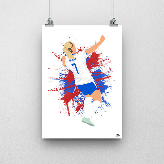 Beth Mead EURO A3 EURO 2025 Art Print - DanDesignsGB