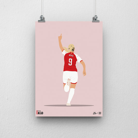SALES - Beth Mead Arsenal - A3 Print - DanDesignsGB