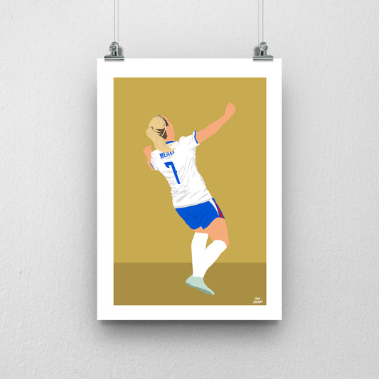 Beth Mead EURO A3 EURO 2025 Art Print - DanDesignsGB