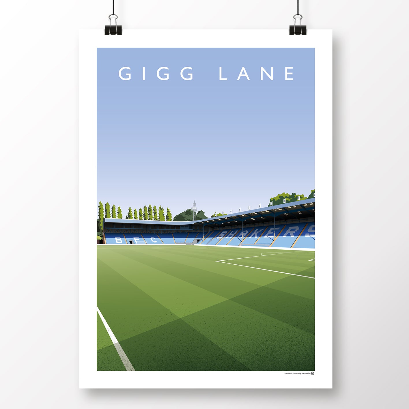 Bury Gigg Lane Cemetery End & South Stand - Matthew J I Wood