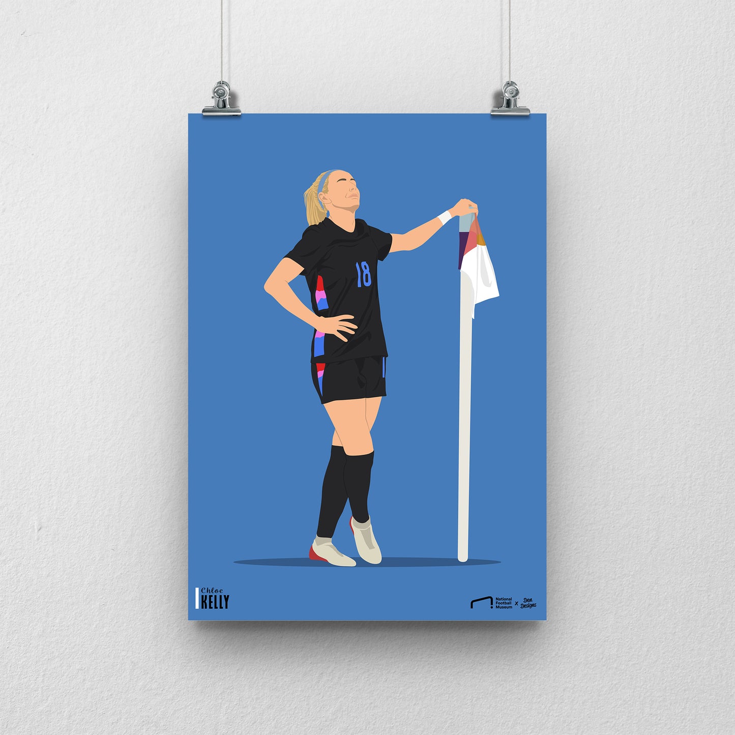 Chloe Kelly England Print - DanDesignsGB