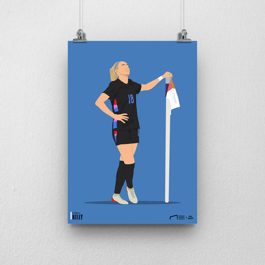 Chloe Kelly England Print - DanDesignsGB