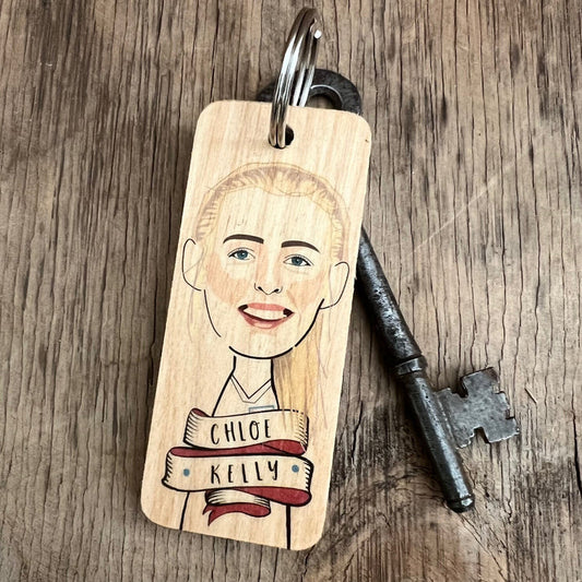 Chloe Kelly Wooden Keyring