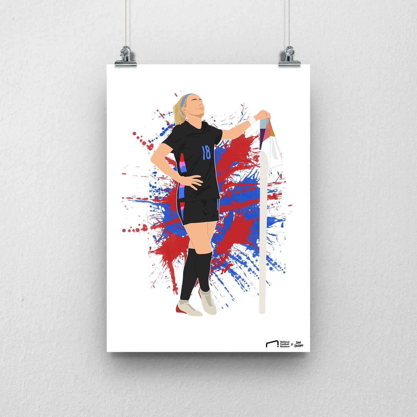Chloe Kelly England Print - DanDesignsGB